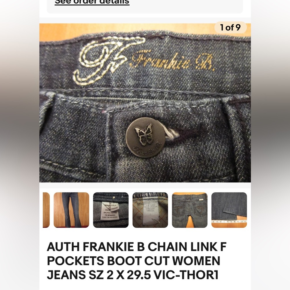 Frankie B jeans size 2  low waist. Gorgeous skinny girls!